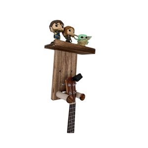 Support de guitare électrique acoustique, ukulélé, <span class=keywords><strong>basse</strong></span>, mandoline, étagère avec médiator, support de guitare en <span class=keywords><strong>bois</strong></span> personnalisé, support mural - Product Image 5