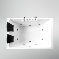 Vente chaude Bon Prix Air Jet Bubble Hydro 2 Personnes Massage Baignoire En Acrylique Avec Placez-le Dans La Salle De Bains