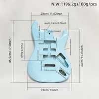 Bodi Gitar Elektrik ST SSH Berlapis Cat Biru Glossy Premium Langsung Dari Pabrik Sempurna untuk Proyek Modifikasi Gitar DIY