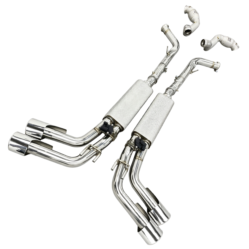 VantaFlow Performance Full Exhaust Pipes for Mercedes-Benz G63 AMG W464 W463A 4.0T 2019-2023 SS304 Catted Downpipe and Valved Cat-back