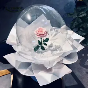 Wholesale Bobo <strong>Ballon</strong> With Rose 24 Inches clear Balloon for Birthday Party for Christmas New - Product Image 1