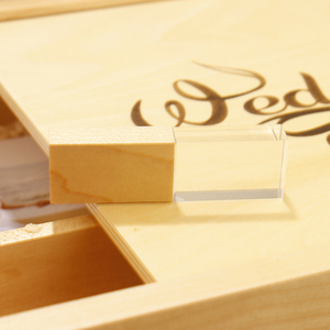 JASTER – clé USB en bois, 64 go, 32 go, lumière LED en cristal, stockage de données, cadeaux - Product Image 4