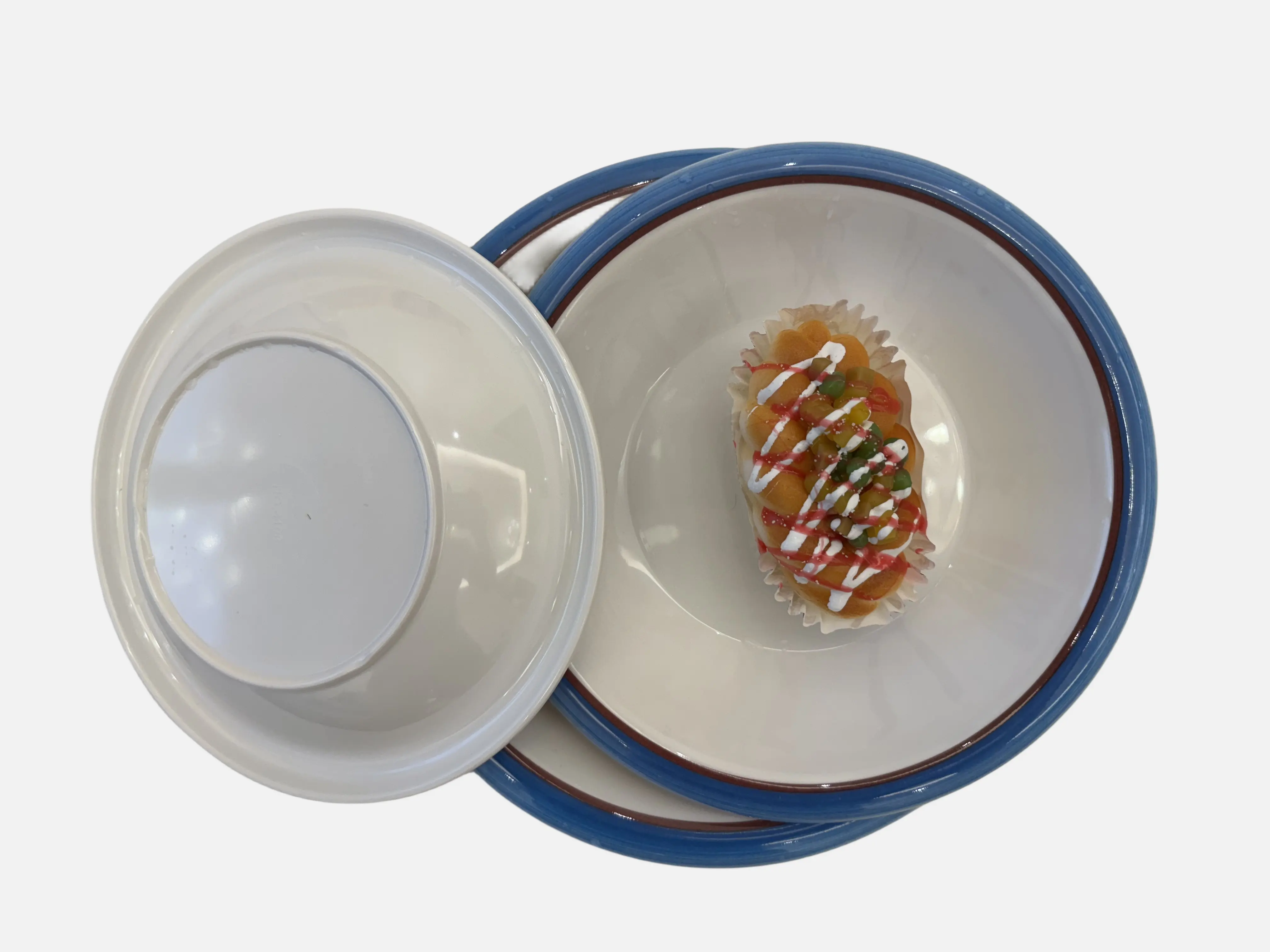 手描きSEAHORSEデカールデザインメラミンウェアセットレストラン食器ハイグレードブループレートボウルセット食器