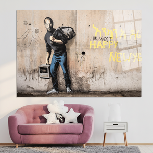 Impresión en Lienzo: Arte Callejero de Banksy - Diseño Moderno, Elegante y Único, ARTE EN VIDRIO TEMPLADO - Product Image 3