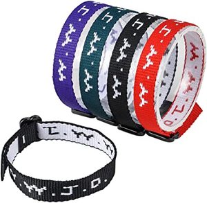 Cinturino personalizzato cinturino da polso jacquard WWJD cosa potrebbe fare gesù bracciali cinturino da polso per regali di eventi della chiesa di raccolta fondi - Product Image 1