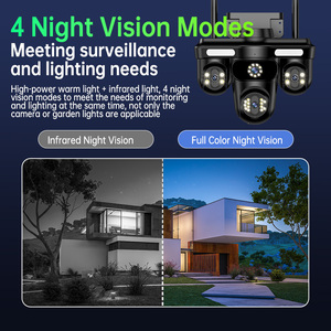 Wistino Triple lente pantalla exterior Wifi Cámara 360 grados rotación detección de movimiento Color visión nocturna Wifi cámara de seguridad - Product Image 5