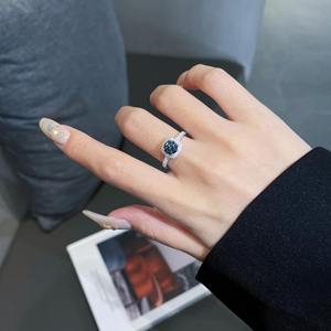 Anillo de Compromiso de Moissanita para Mujer, Color D, Claridad VVS1, Plata S925 con Baño de Rodio, Estilo Clásico, Anillos de Promesa y Eternidad - Product Image 6