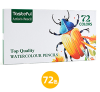 Couleurs de qualité dans un ensemble de crayons aquarelle en bois standard plus doux 48/72/120 avec impression personnalisée pour artistes expérimentés