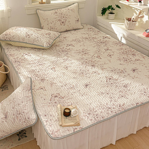 Jupe de lit rafraîchissante en latex sur mesure 2,0 m, taille simple, lavable, en soie glacée, antidérapante, respirante, tapis rafraîchissant d'été - Product Image 3