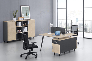 Scrivania Direzionale a L Contemporanea da Fornitore Cinese, Arredamento Ufficio Moderno per Dirigenti, CEO e <span class=keywords><strong>Manager</strong></span> - Product Image 2
