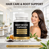 Kapsul Root Revive OEM ODM dengan Ekstrak Biji Hitam, Biji Labu, dan Bambu, Suplemen Label Pribadi 60 Kapsul