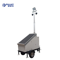 Penjualan langsung pabrik Mobile Solar monitor jaringan Trailer kamera HD surya menara CCTV