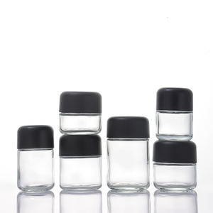 Sıcak satış çocuk dayanıklı vidalı kapak 3oz 100ml 4oz 6oz temizle koku geçirmez cam kavanozlar cam otlar ambalaj için çiçek yaprak Stash - Product Image 2