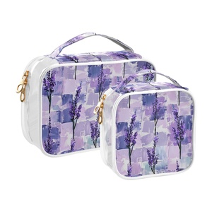 Sac de rangement pour articles de toilette et maquillage en PVC transparent, étanche, personnalisable, nouveau design, vente chaude - Product Image 2