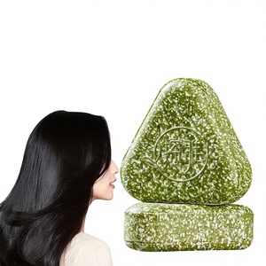 Jabón Artesanal de Aceites Esenciales Puros <span class=keywords><strong>con</strong></span> Hoja de Ciprés y Fragancia Herbal de Osmanthus, Jabón Sólido para el Cuidado del Cabello y Limpieza Facial, Reciclable, Normal - Product Image 3