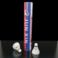 Volants de badminton professionnels JunXin G80 de niveau tournoi BWF, en plumes d'oie de qualité 1, avec base en liège 100% naturel, vente en gros