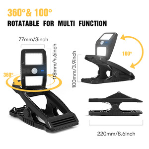 Lampe solaire murale à clipser 10W, rotative, avec détecteur de mouvement, pour extérieur, jardin, patio, charge type C - Product Image 4