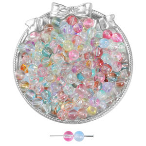High Quality Wholesale 8mm Glass Jelly Bubble Double Colors Round Loose Beads for Beaded Jewelry <strong>Bracelets</strong> <strong>Waist</strong> Making Supplies - Product Image 3