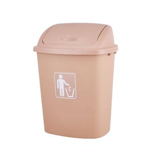 Poubelle à couvercle poussoir en plastique épais pour usage extérieur et intérieur avec couvercle pivotant à structure debout pour l'assainissement des centres commerciaux communautaires de rue - Product Image 4