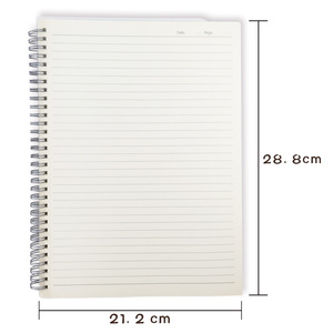Cuadernos Creativos A4 para estudiantes, color blanco, venta al por mayor de fábrica, cuadrícula plateada de doble bobina con cubierta de PP - Product Image 2