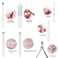Kit Profesional de 19 Piezas para el Cuidado de las Uñas, para Hombres y Mujeres, Set de Manicura y Pedicura con Estuche de Viaje de Lujo