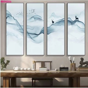 Stampe su Tela Personalizzate di Paesaggi Dorati, Dipinti Astratti Decorativi per Arredamento Casa e Hotel, Arte Murale Personalizzata - Product Image 3