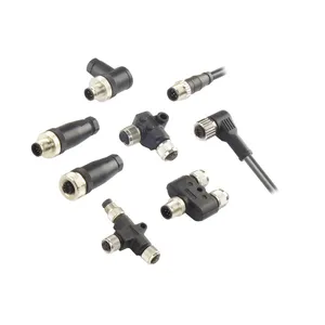 Adaptor M12 5Pin 8pin, Konektor Daya Wanita Tahan Air, Sensor Y Splitter 5 8 Pin