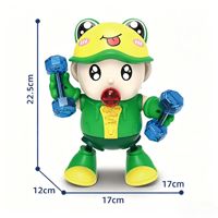 Grenouille électrique dansante pour enfants avec musique et lumières, qui se balade de côté à côté, jouet animal de dessin animé, pour les passionnés de fitness, jouet pour garçons