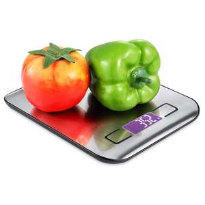 Báscula Electrónica de Cocina de 5 kg, Báscula de Cocina con Pantalla LCD Retroiluminada, Báscula Digital Inteligente de Acero Inoxidable para Alimentos con Batería - Product Image 3