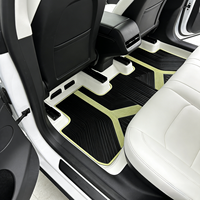 Nouvelle tendance Tapis de sol de voiture en caoutchouc latex imperméable résistant aux taches Protection toutes saisons pour Tesla Model Y Utilisation spéciale