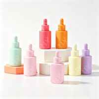 Flacon compte-gouttes pour huiles essentielles en verre mat coloré, style macaron, 20ml 30ml, avec compte-gouttes, très tendance