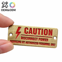 Plaque Métallique Industrielle Robuste Personnalisée avec Logo, Avertissement Haute Tension, Déconnexion de l'Alimentation, Résistante à la Corrosion