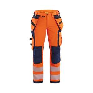 BLAKLADER - 719716425389C50 Pantalón de mujer de alta visibilidad con 4 vías-stretch Naranja/Azul marino-EAN 7330509895276 ROPA DE TRABAJO DE LA HI-VIS - Product Image 1