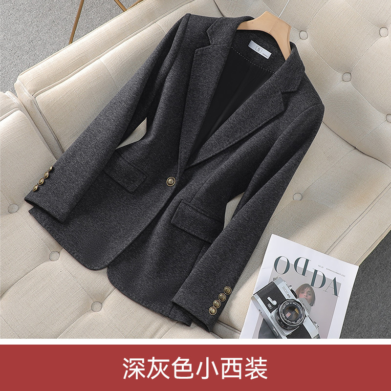 Dark gray suit jacket