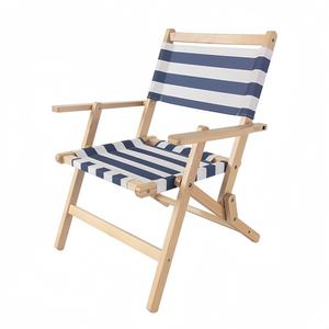 Chaises pliantes modernes haut de gamme en <span class=keywords><strong>bois</strong></span> de hêtre - Chaises de plage et de camping sur mesure avec tissu Oxford - Product Image 1