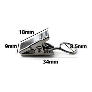 Stainless Steel <b>Curtain</b> Clip 34mm Length Anti Rust Rectangle Hook For <b>Drapes</b> And Backdrop Cloth - Product Image 1