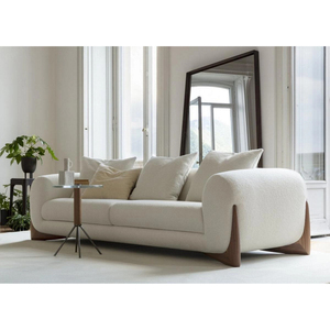 Muebles Disen, Sofá Moderno Personalizado de Alta Calidad Estilo Helado Blanco para Sala de Estar, Sofá con Estructura de Madera Maciza - Product Image 1