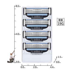 Triple Edge <b>Razor</b> Blades Stainless Steel Disposable Manual Shaving Blades For Men 500 Pieces Carton Pack - Product Image 3