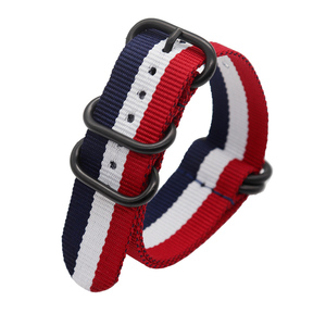 สายนาฬิกาทำจากไนลอนถัก<span class=keywords><strong>18</strong></span>/20/22/24มม. สายนาฬิกาผ้าใบ - Product Image 1