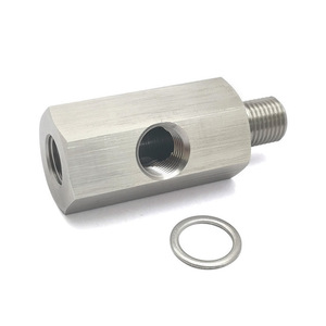 ข้อต่อทีรูข้าง M10X1 ถึง 1/8 Npt สำหรับเกจวัดแรงดันน้ำมันเทอร์โบชาร์จเจอร์ สแตนเลส 50 มม. x 19 มม. - Product Image 3