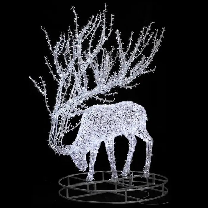 Iluminación LED 3D creativa para interiores y exteriores, decoración navideña de Reno