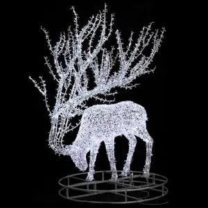 Lampu Gantung Natal LED 3D, Alat Penerangan Kreatif Dalam Ruangan Luar Ruangan Liburan Natal