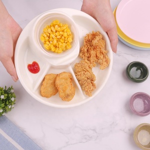 Split Kids Plate Bpa Free Milk <strong>Cereal</strong> Partition <strong>Plastic</strong> <strong>Bowl</strong> with Custom - Product Image 2