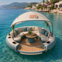 Plateforme flottante gonflable personnalisée OEM avec pont en EVA pour la location dans les hôtels, les complexes hôteliers, les clubs de plage et les parcs aquatiques