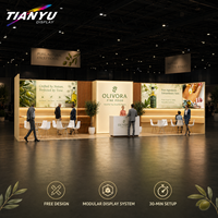 Stand d'exposition modulaire TIANYU OEM avec structure en aluminium et panneaux en tissu personnalisés pour événements et branding commercial