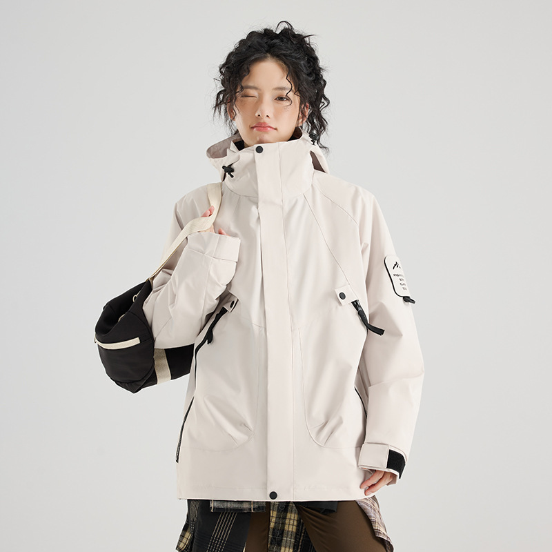 Ivory white single-layer shirt [Unisex loose fit]