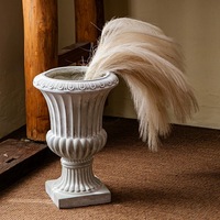Jardinières et pots en argile fibreux décoratifs pour la maison, de forme de tasse, faits à la main, vente en gros de pots à fleurs