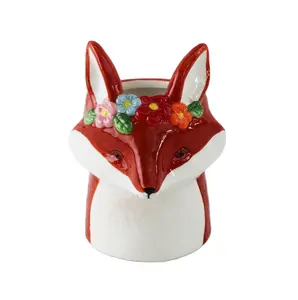 De cerámica novedad fox jardín maceta suculenta olla
