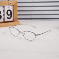 Monturas Ópticas Metálicas de Diseño Nuevo, Gafas Ovaladas Pequeñas, Logotipo Personalizado, Fabricante, Venta al Por Mayor, Protección UV400, Receta Médica