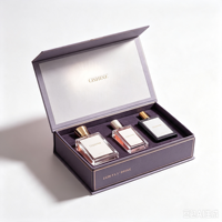 Boîte d'emballage rigide écologique personnalisée magnétique de luxe pour parfums, cosmétiques et bougies, impression UV dorée avec insert, échantillon gratuit